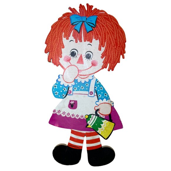 Bobbs Merrill Co. Raggedy Ann & Andy Cardboard Cutouts Vintage 1972 - Picture 2 of 9